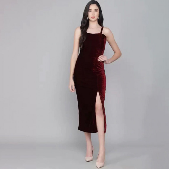 https://www.fitdrop.in/products/maroon-velvet-sheath-midi-dress