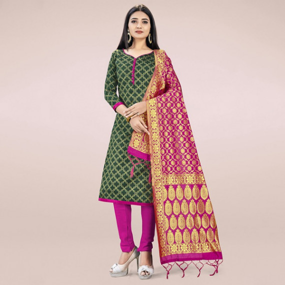 https://www.fitdrop.in/products/green-pink-unstitched-dress-material