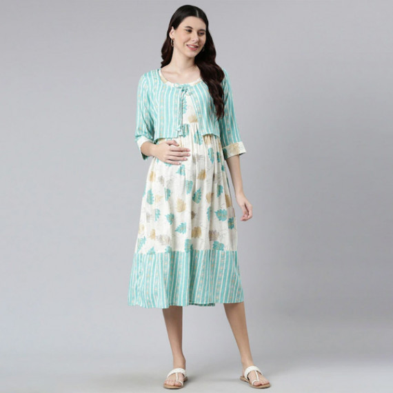 https://www.fitdrop.in/products/women-off-white-green-floral-maternity-a-line-midi-dress
