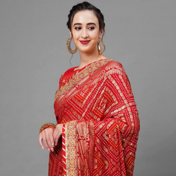 https://www.fitdrop.in/products/red-gold-toned-woven-design-bandhani-saree
