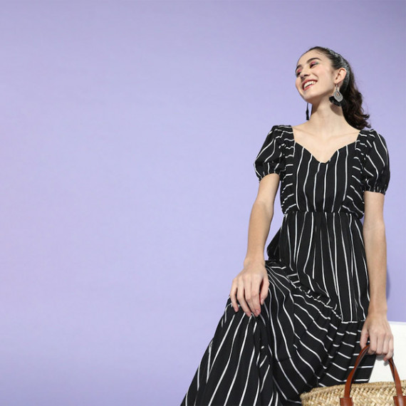https://www.fitdrop.in/products/black-white-striped-crepe-maxi-dress